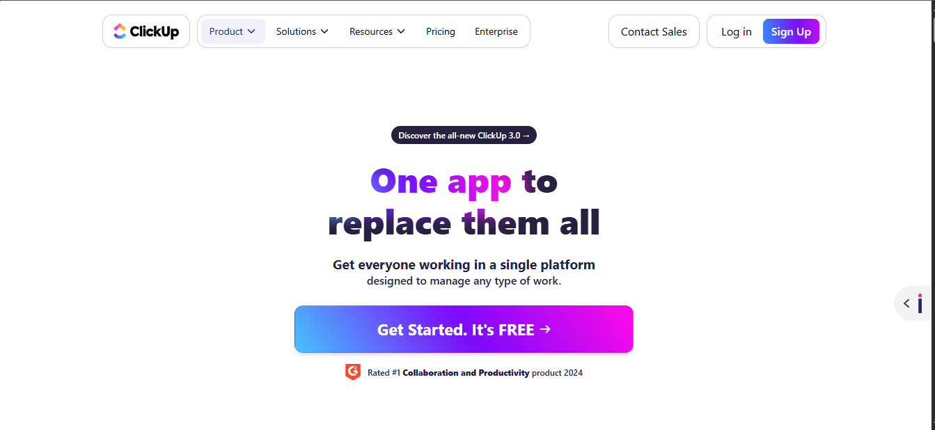 ClickUp Template - Next.js, React.js, Tailwind CSS, JavaScript by Muhammad Asad, Full Stack Engineer