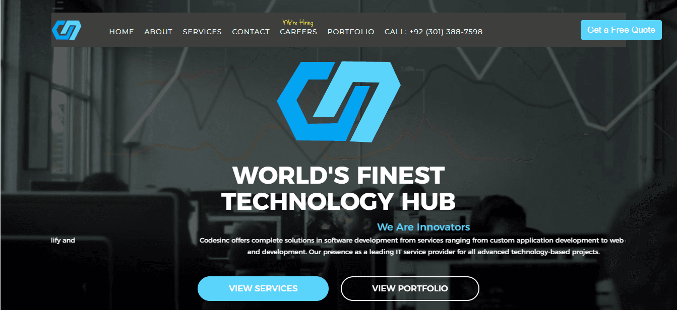 CodesInc – IT Solutions & Services - Next.js, Tailwind CSS, JavaScript by Muhammad Asad, Full Stack Engineer