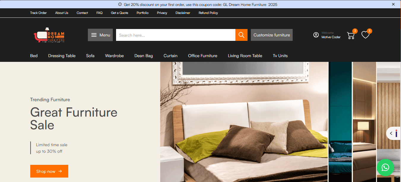 GL Dream Home - Next.js, React.js, Tailwind CSS, JavaScript by Muhammad Asad, Full Stack Engineer
