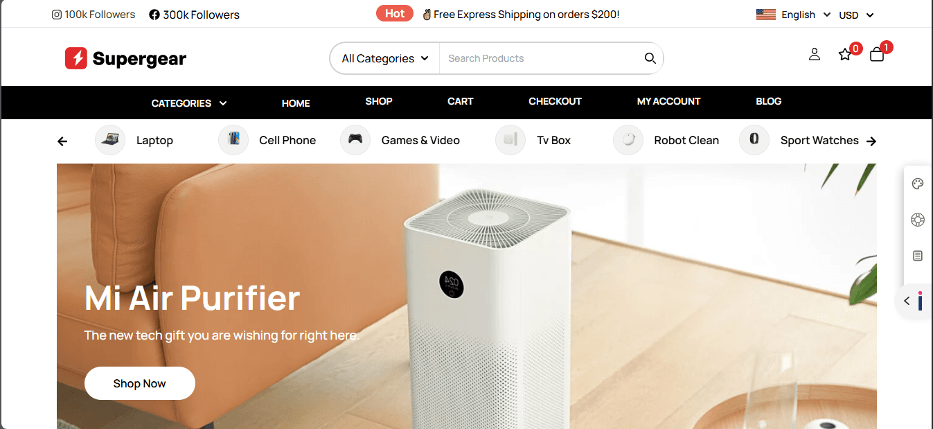 E-Commerce Minimog Template - Next.js, Tailwind CSS, JavaScript by Muhammad Asad, Full Stack Engineer