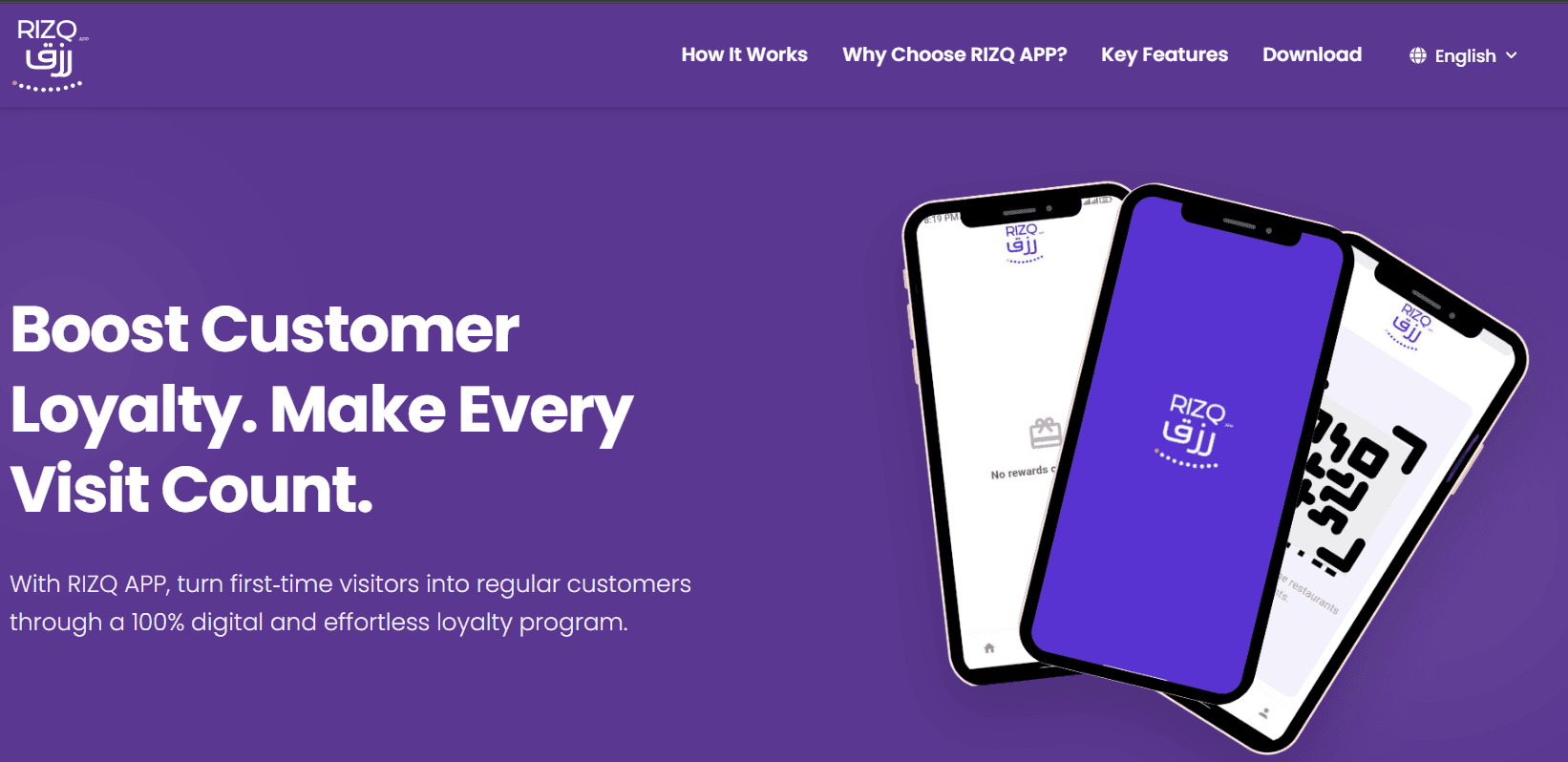 RizqApp — Digital Loyalty Program for Restaurants - Next.js, React.js, Tailwind CSS, JavaScript by Muhammad Asad, Full Stack Engineer